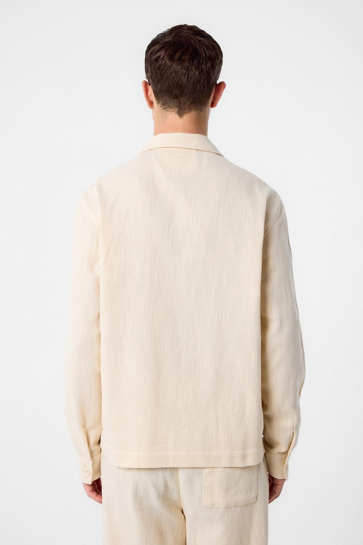 Antioch-Antioch Ekru Dokulu Erkek Gömlek-Gömlek-4-Milagron.com