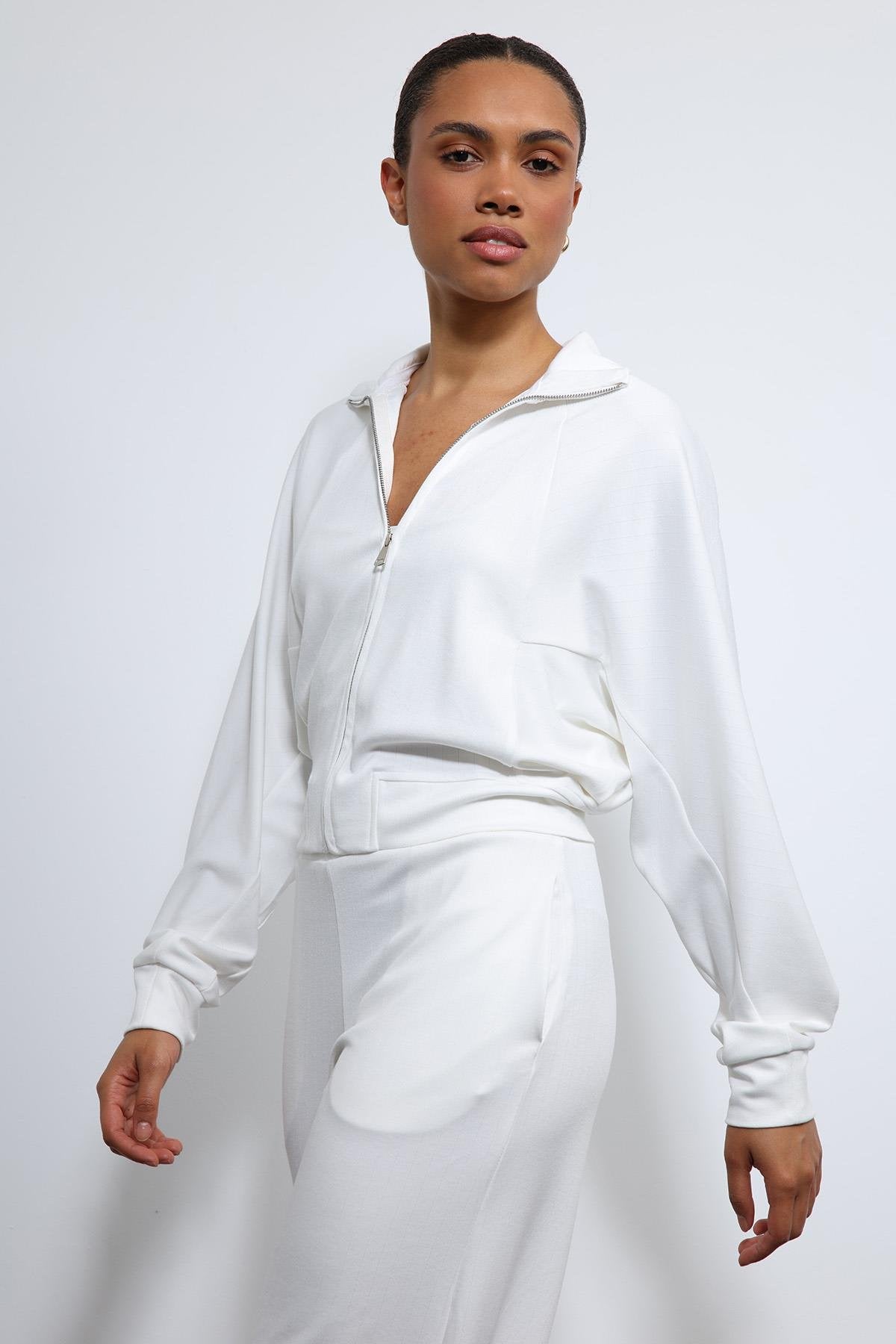 Antioch-Ekru Geniş Paça çizgili Eşofman Takım-Takım-5-Milagron.com