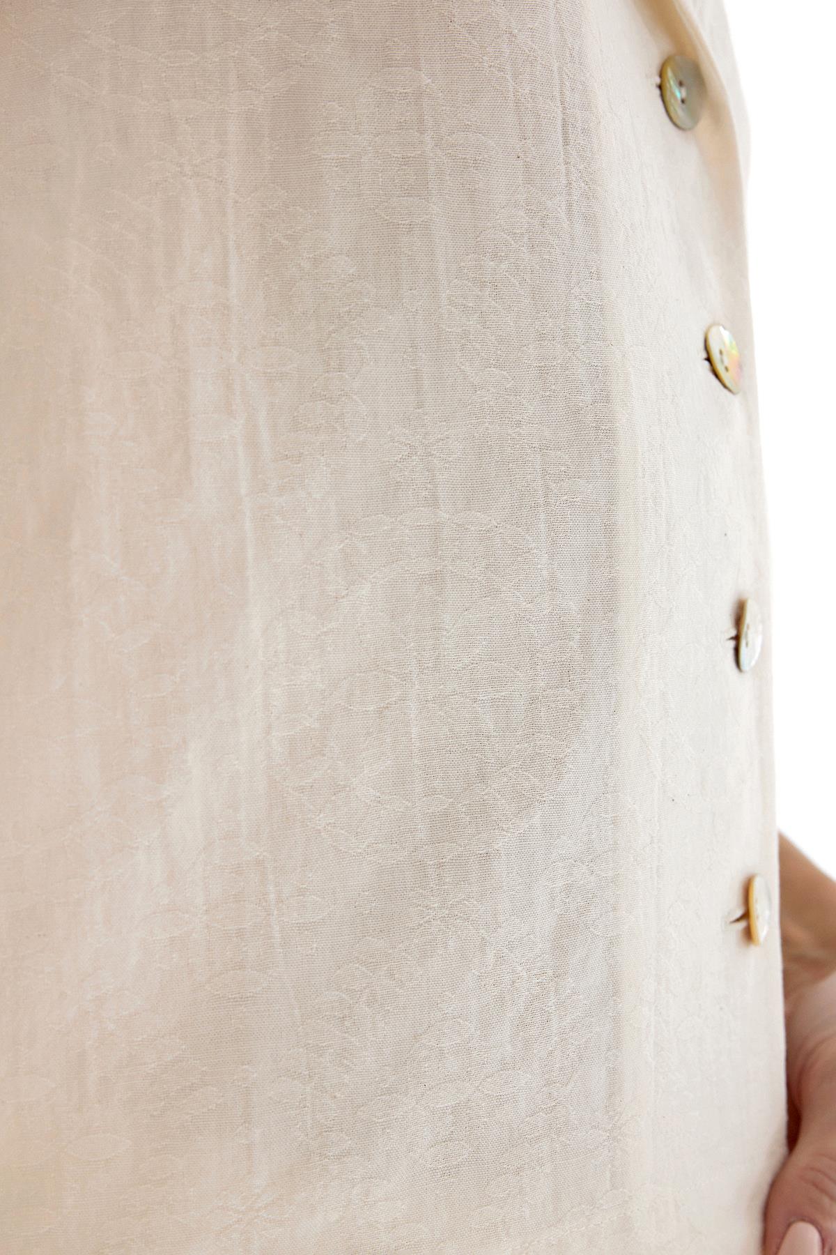 Antioch-Ekru Gömlek Şort Kadın Takım-Alt - Üst Takım-7-Milagron.com