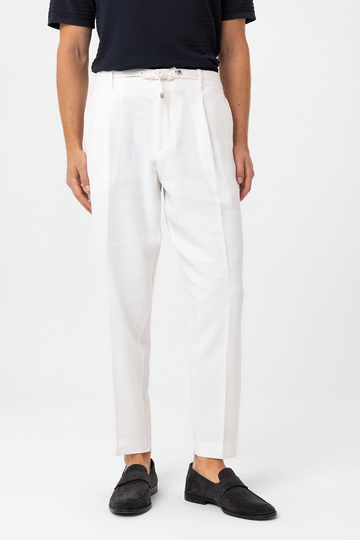 Antioch-Ekru Jogger Relaxed Fit Erkek Pantolon-Kumaş Pantolon-2-Milagron.com