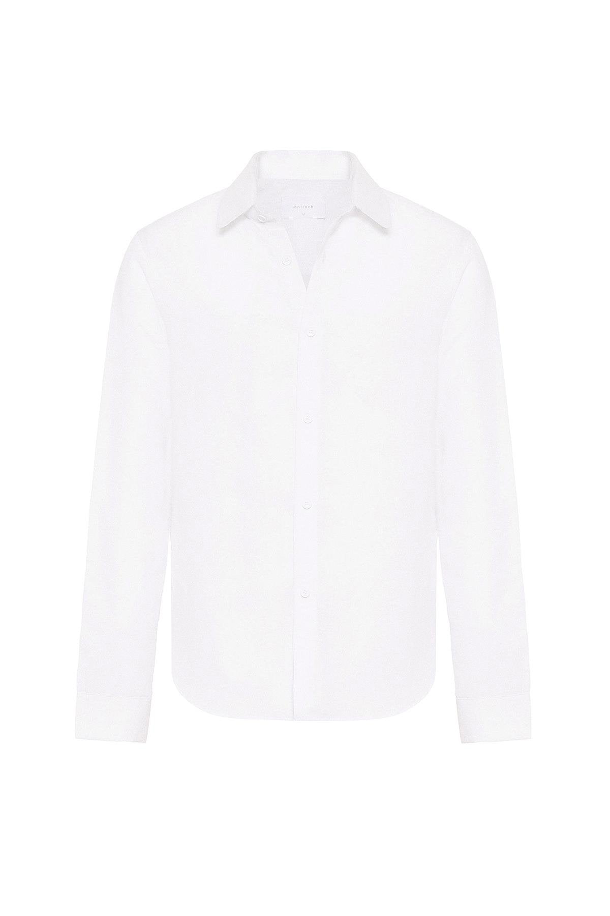 Antioch-Ekru Relax Fit Modal Kumaş Erkek Gömlek-Gömlek-7-Milagron.com