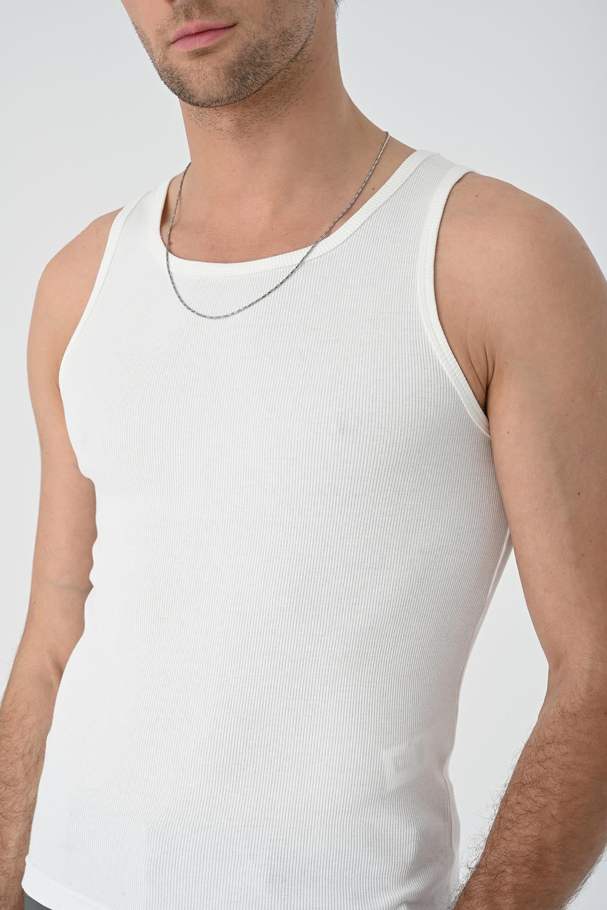 Antioch-Ekru Slim Fit Erkek Atlet-Atlet-7-Milagron.com