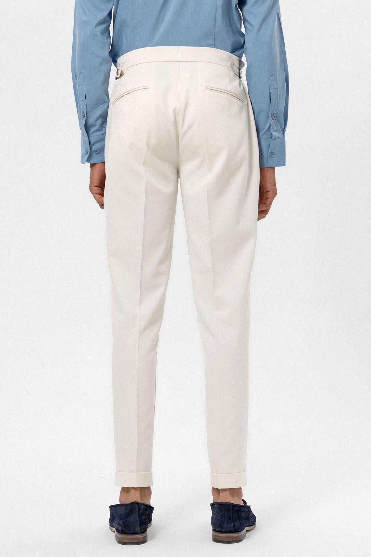 Antioch-Ekru Yüksek Bel Regular Fit Erkek Pantolon-Pantolon-5-Milagron.com