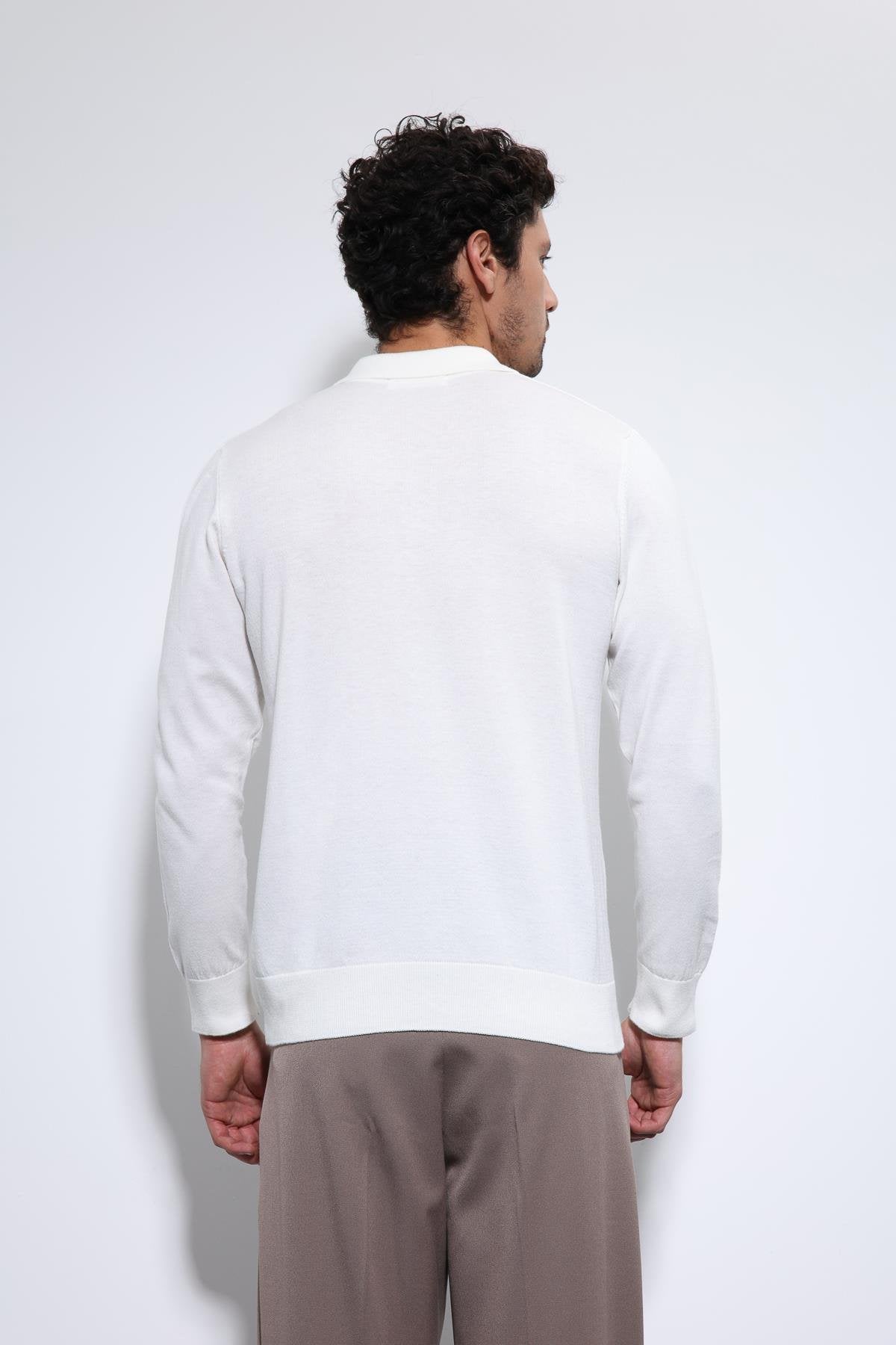 Antioch-Ekru Yumuşak Dokulu Basic Erkek Kazak-Kazak-5-Milagron.com