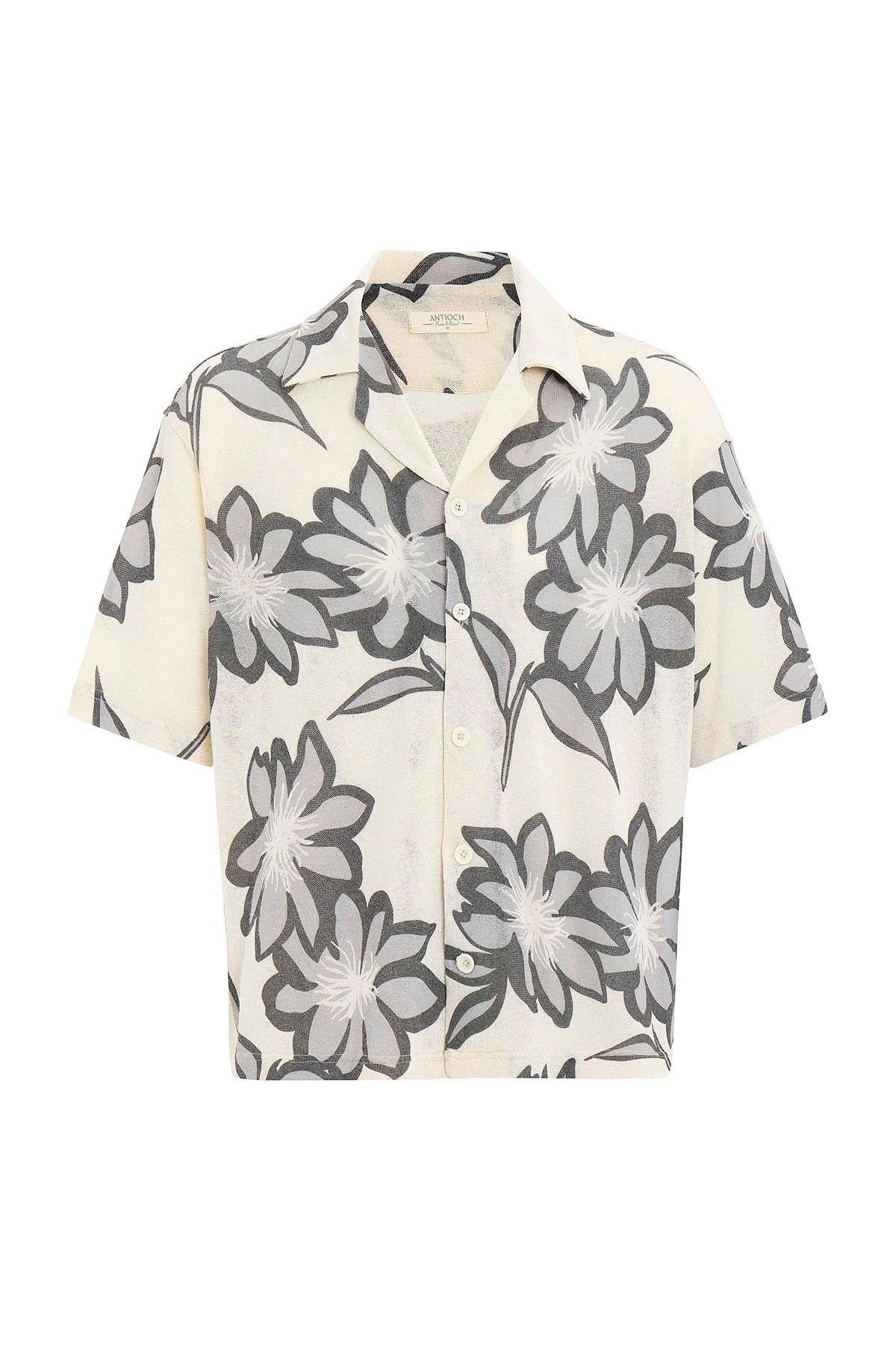 Antioch-Gri Desenli Erkek Gömlek-Gömlek-6-Milagron.com