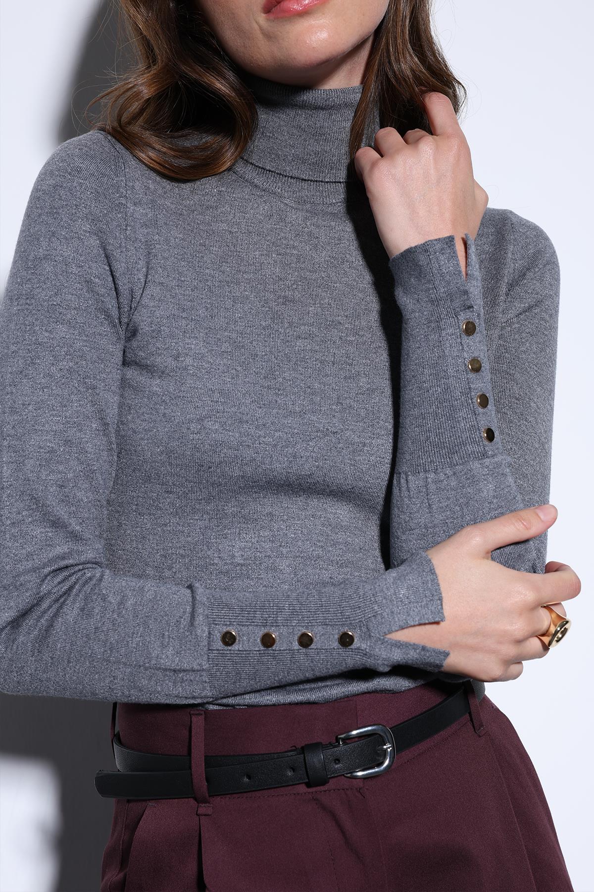 Antioch-Antioch Gri Dik Yaka Triko Kazak-Kazak-5-Milagron.com