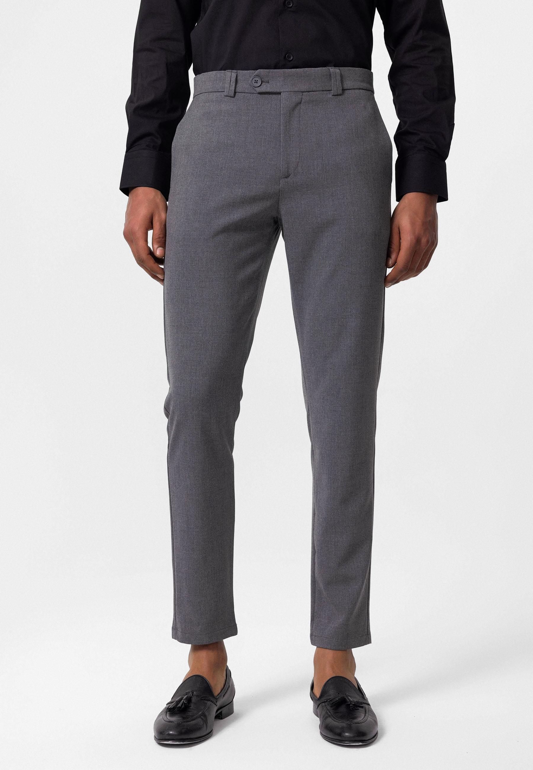 Antioch-Gri Erkek Slim Fit Kumaş Pantolon-Kumaş Pantolon-1-Milagron.com