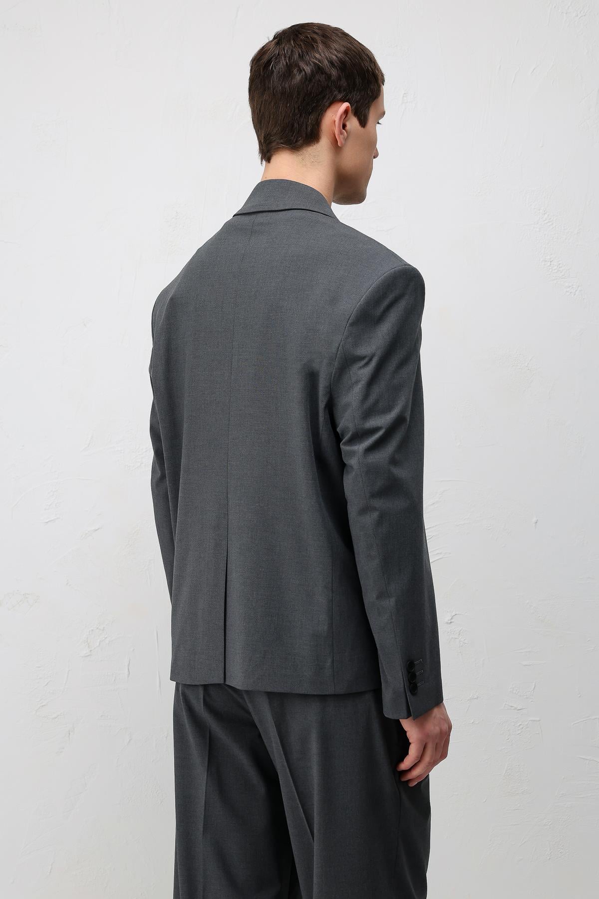 Antioch Gri Relaxed Fit Erkek Blazer Ceket