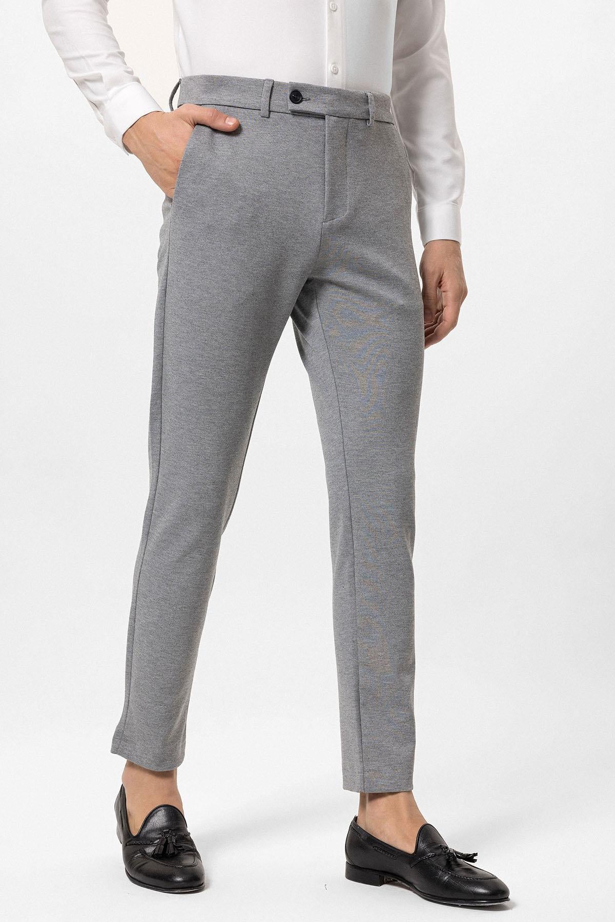 Antioch-Gri Slim Fit Erkek Pantolon-Pantolon-1-Milagron.com