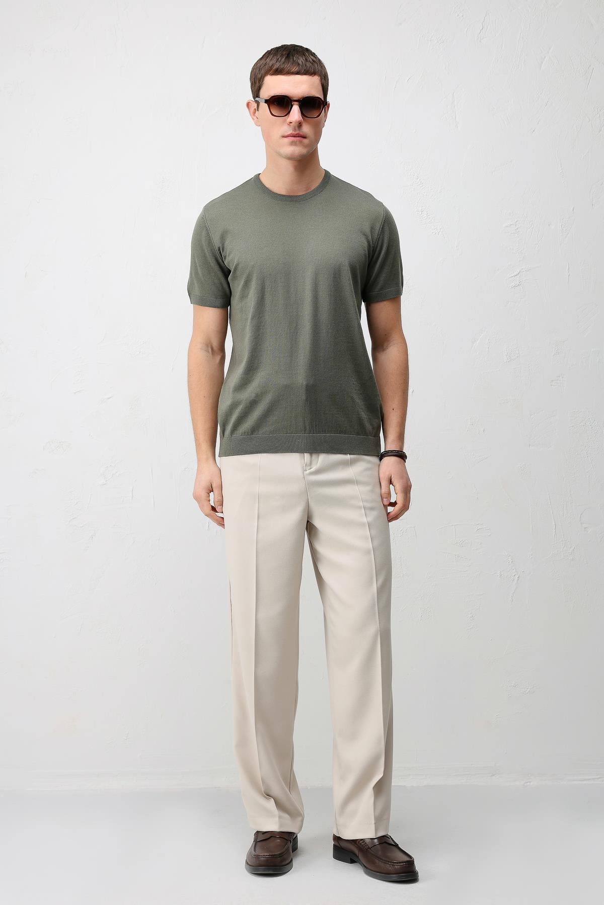 Antioch Haki Comfort Slim Triko T-Shirt