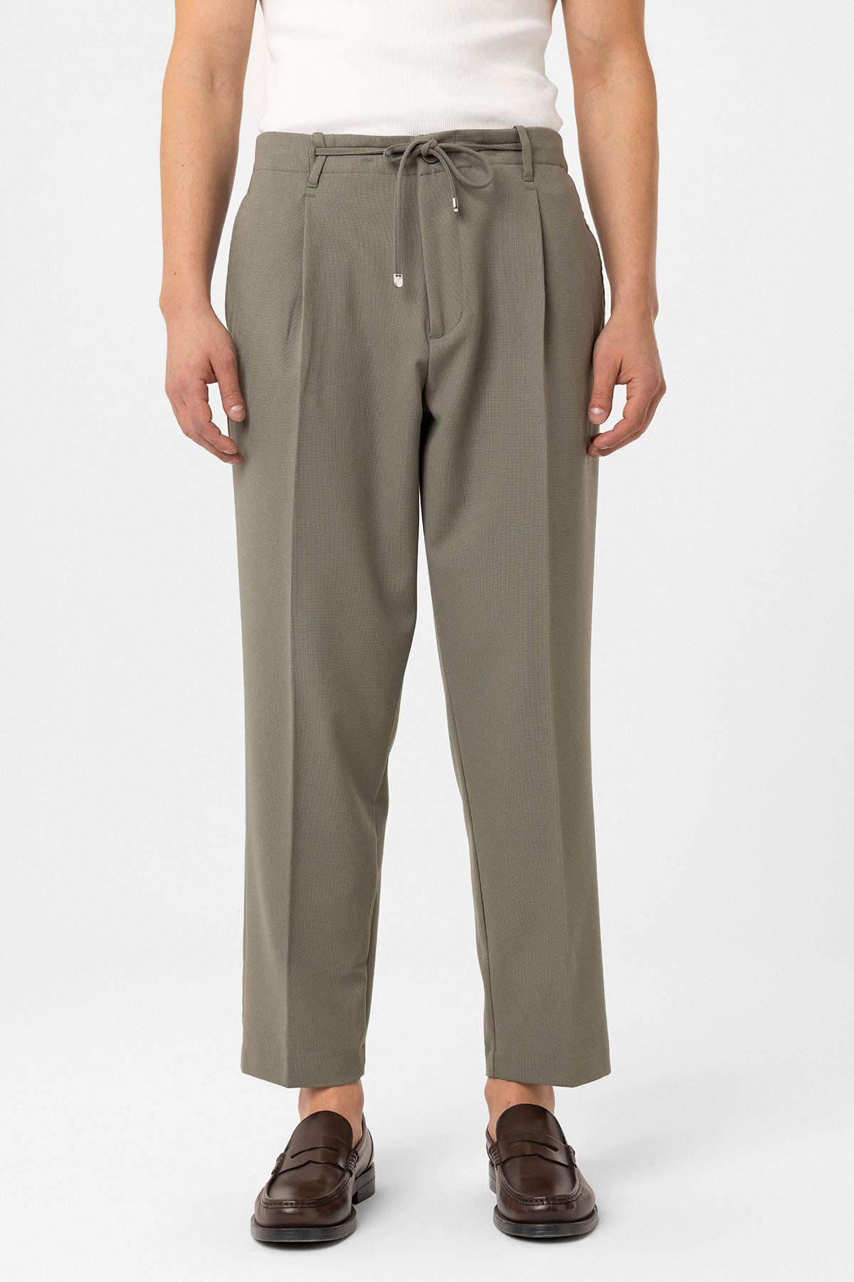 Antioch-Haki Jogger Relaxed Fit Erkek Pantolon-Kumaş Pantolon-1-Milagron.com