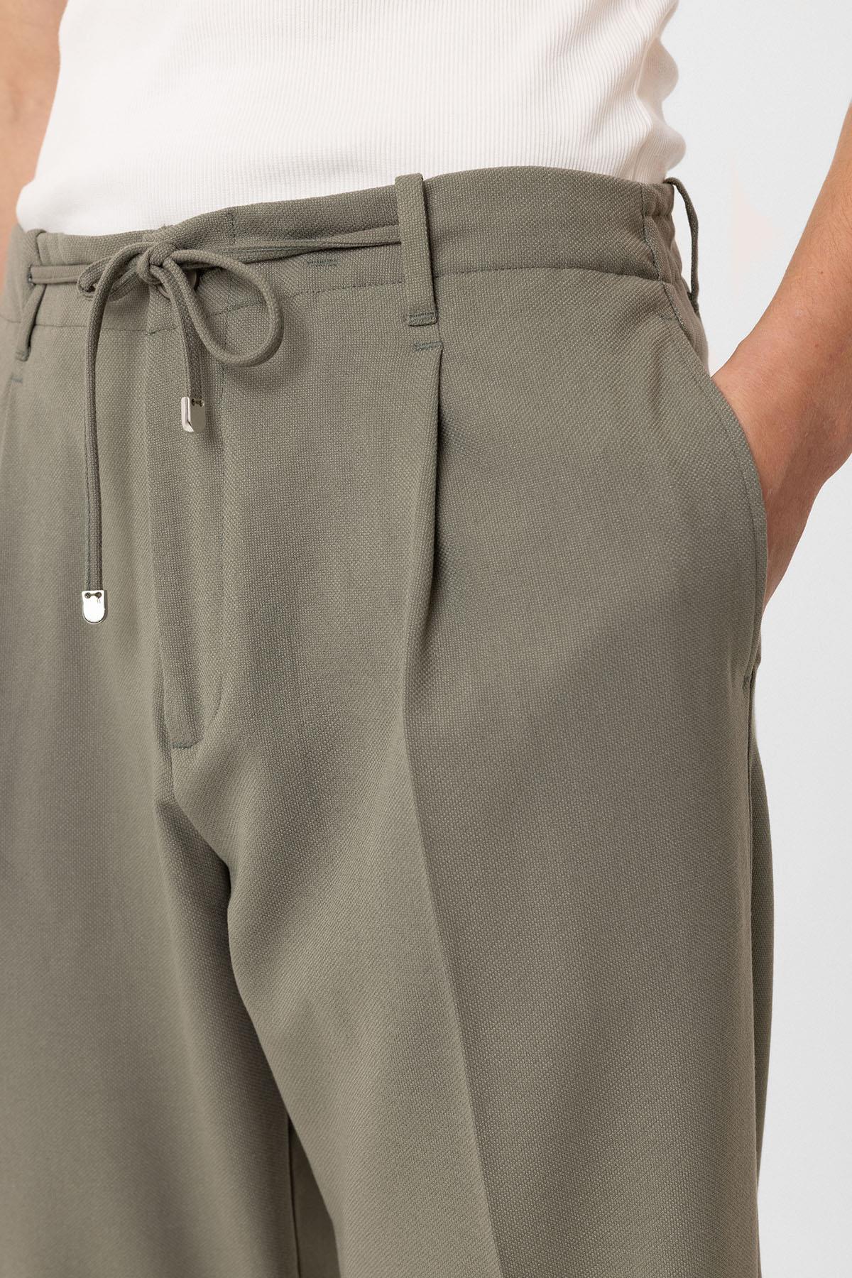 Antioch-Haki Jogger Relaxed Fit Erkek Pantolon-Kumaş Pantolon-4-Milagron.com