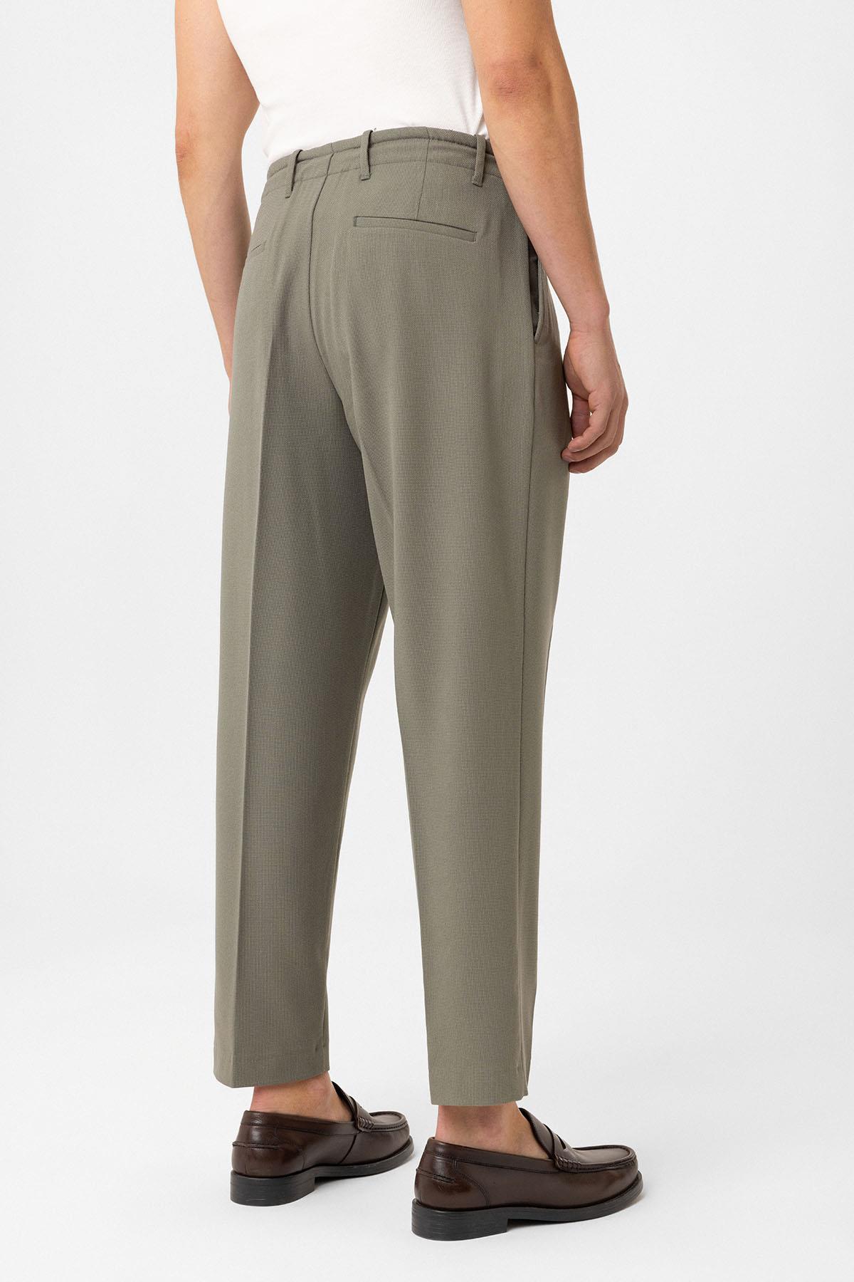 Antioch-Haki Jogger Relaxed Fit Erkek Pantolon-Kumaş Pantolon-5-Milagron.com