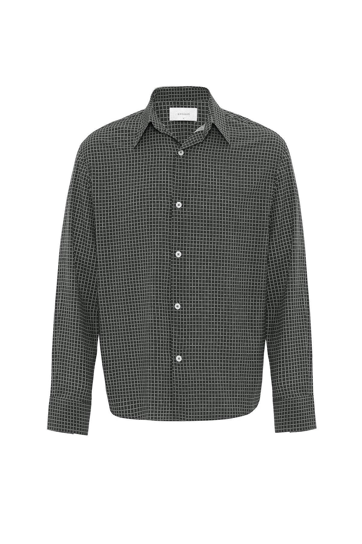 Antioch-Haki Kareli Erkek Rahat Kalıp Erkek Gömlek-Gömlek-6-Milagron.com