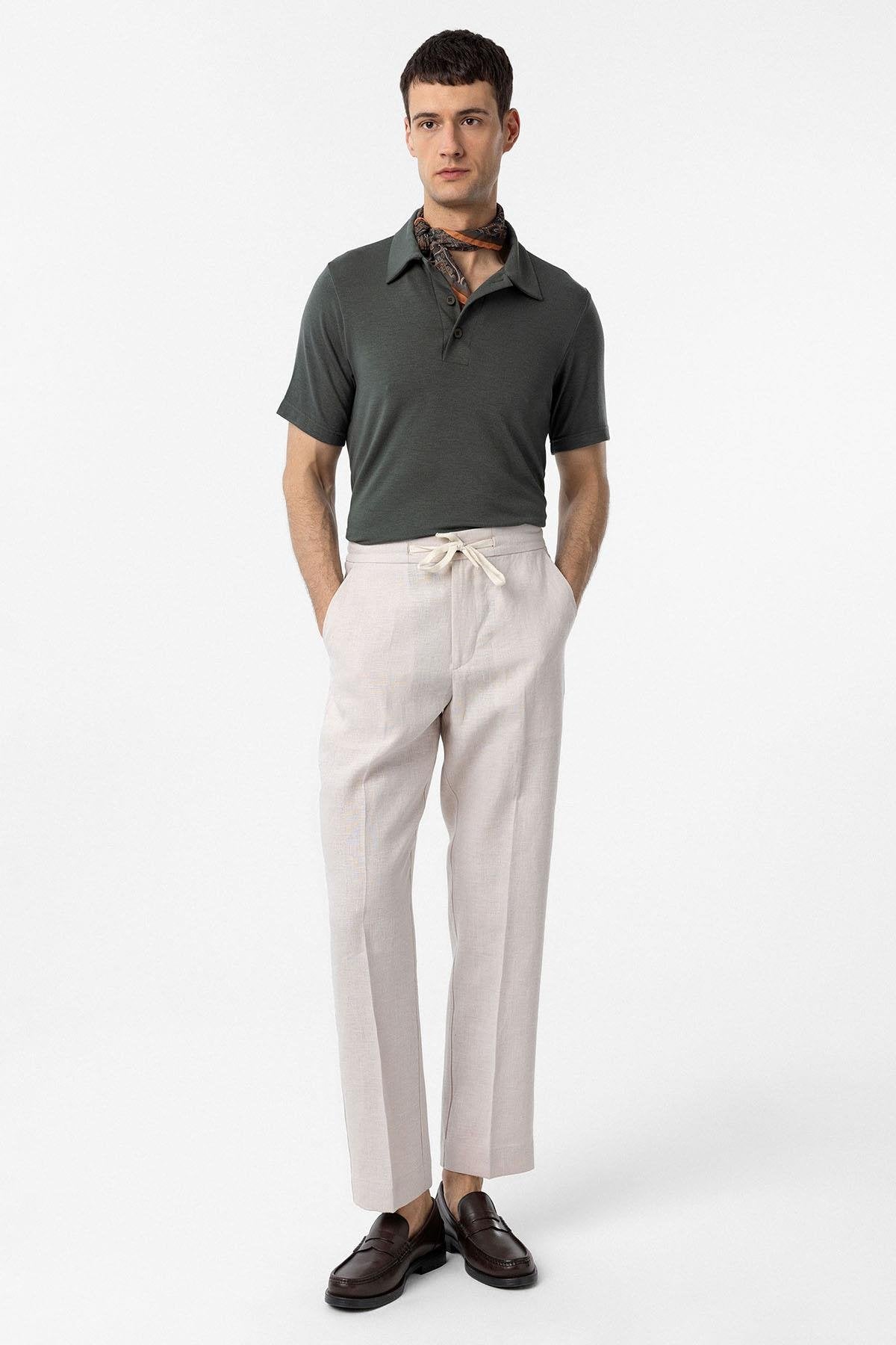 Antioch-Haki Regular Fit Polo Yaka Erkek T Shirt-T-Shirts-3-Milagron.com