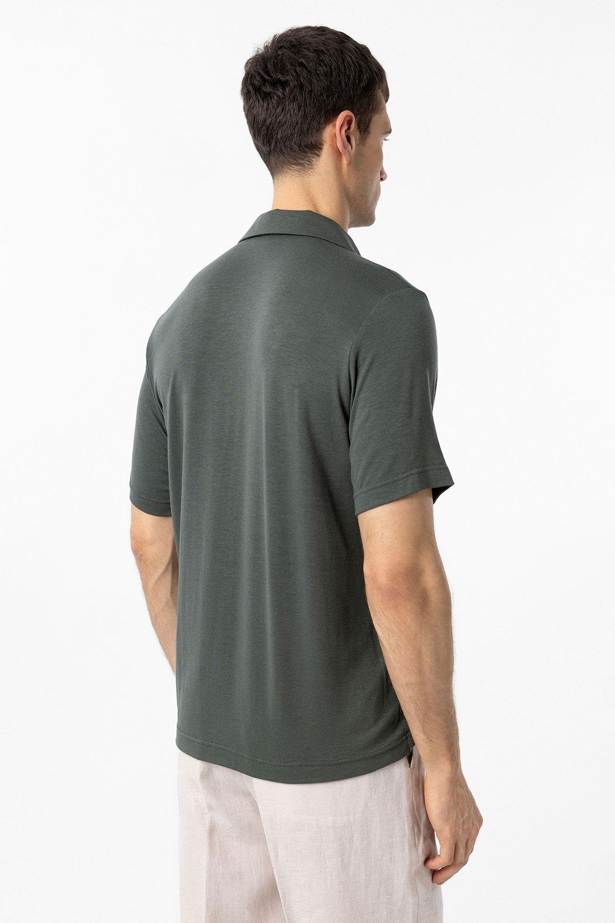 Antioch-Haki Regular Fit Polo Yaka Erkek T Shirt-T-Shirts-5-Milagron.com