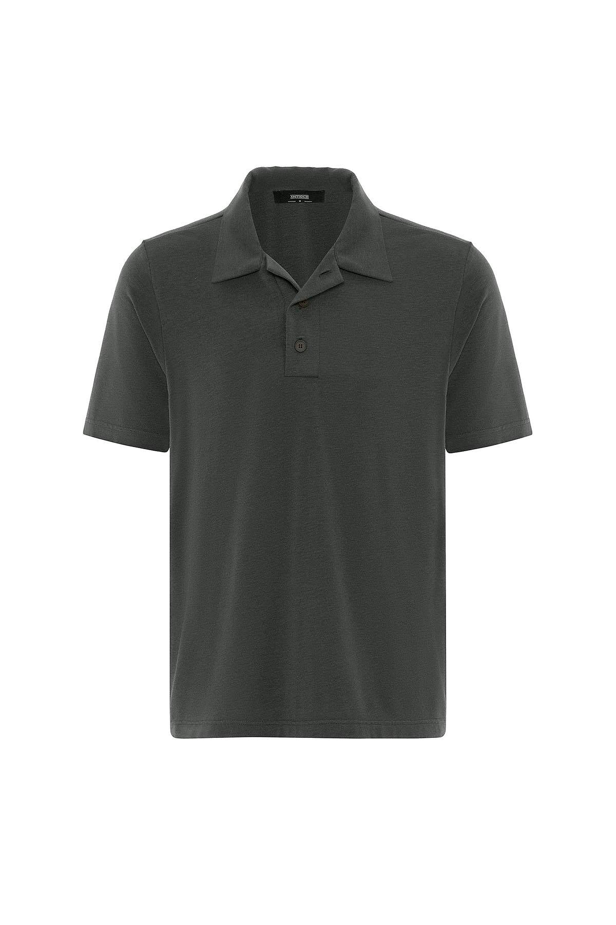 Antioch-Haki Regular Fit Polo Yaka Erkek T Shirt-T-Shirts-6-Milagron.com