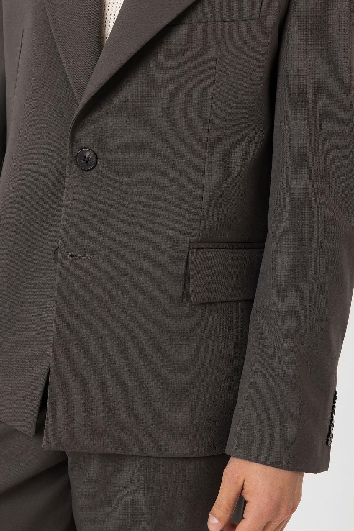 Antioch-Haki Relax Fit Erkek Blazer Ceket-Ceket-5-Milagron.com