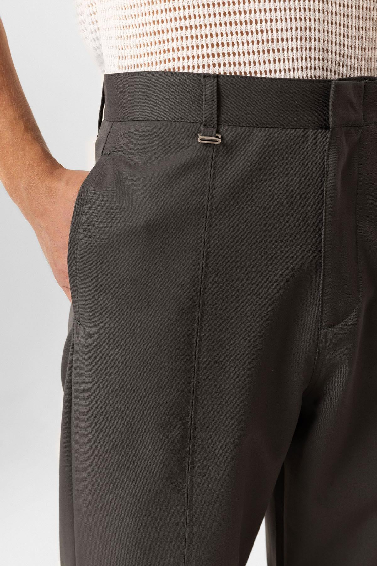Antioch-Haki Straight Fit Erkek Pantolon-Kumaş Pantolon-4-Milagron.com