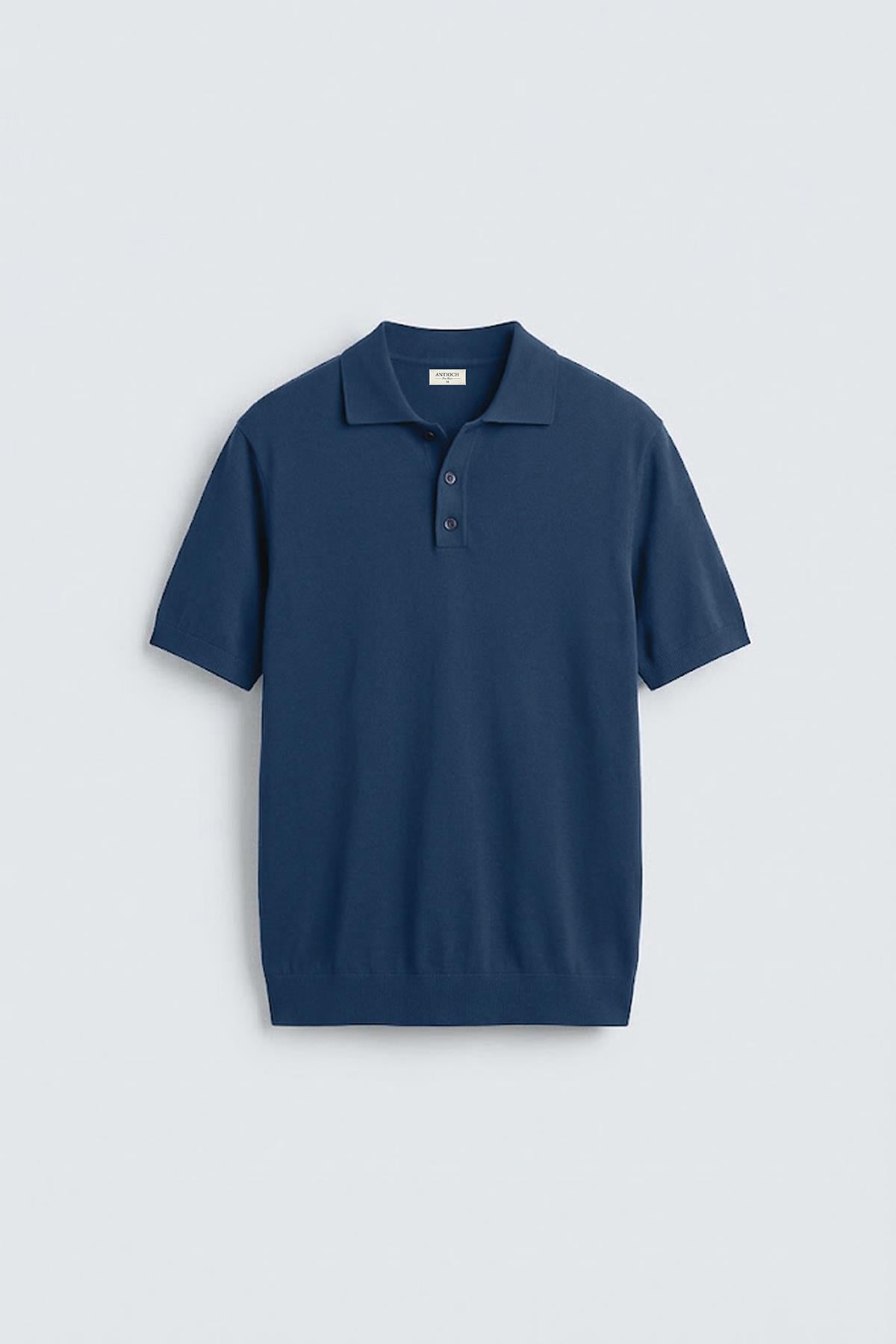 Antioch İNdigo Comfort Slim Polo Yaka Erkek Triko T-Shirt