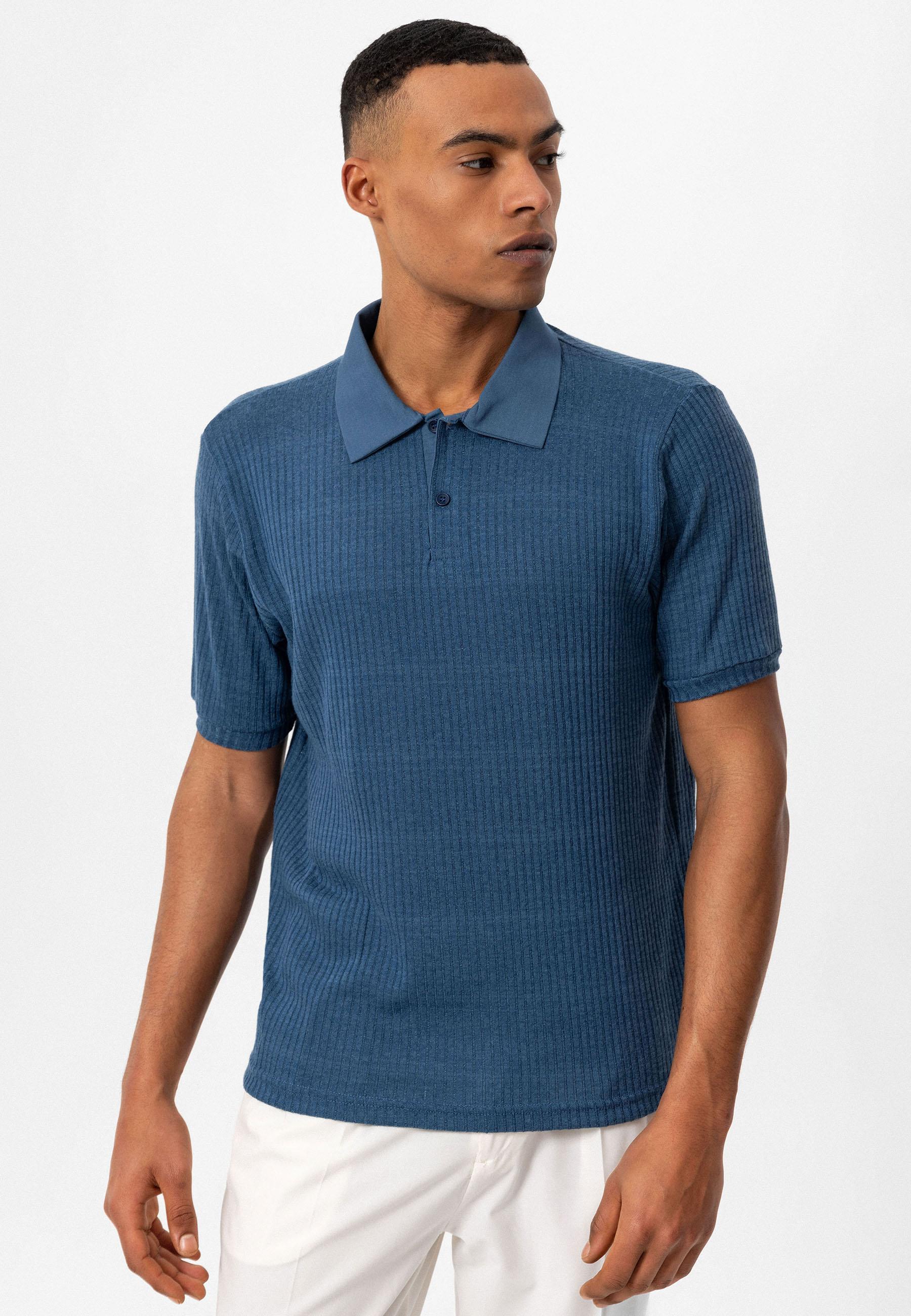 Antioch-İndigo Slim Fit Polo Yaka Erkek T Shirt-T-Shirts-3-Milagron.com