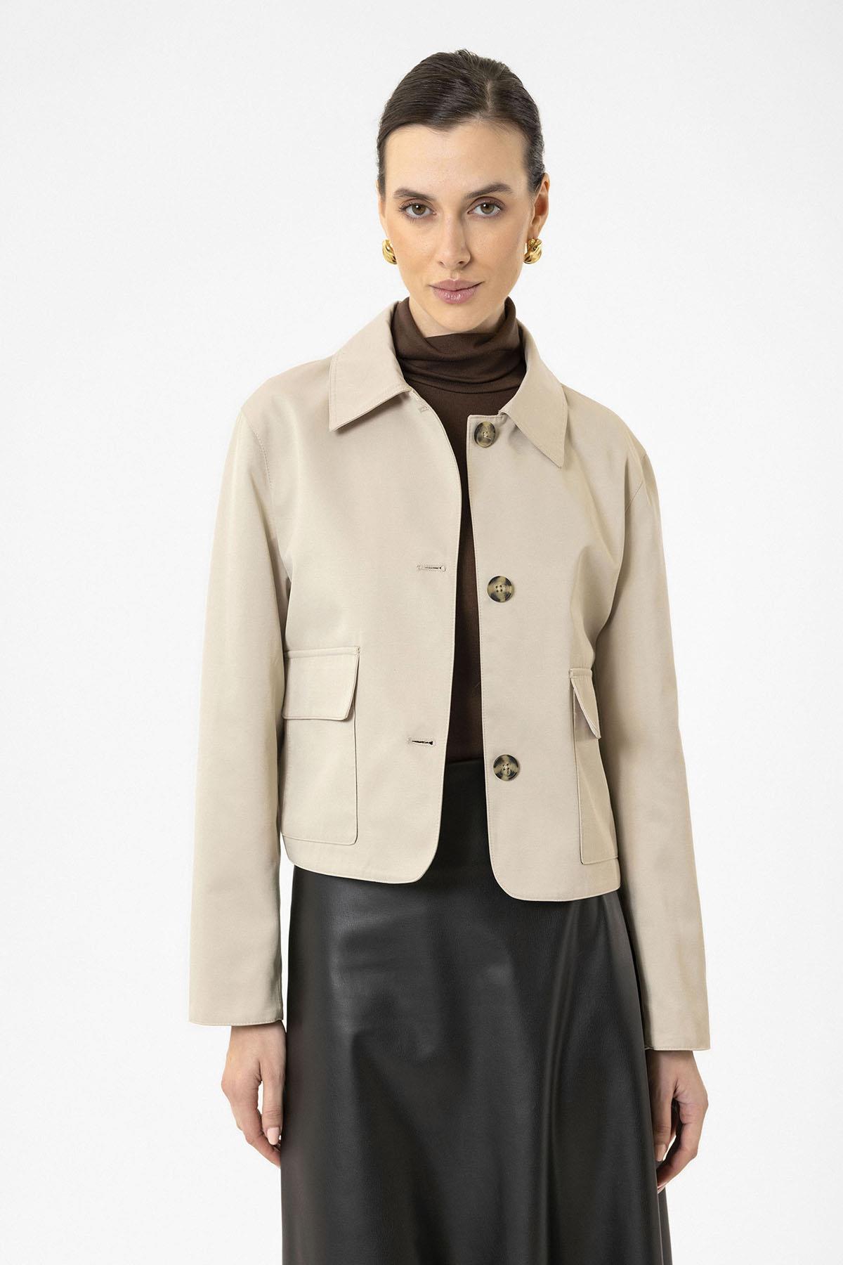 Antioch-Kadın Mevsimlik İnce Kısa Ceket-Ceket-1-Milagron.com