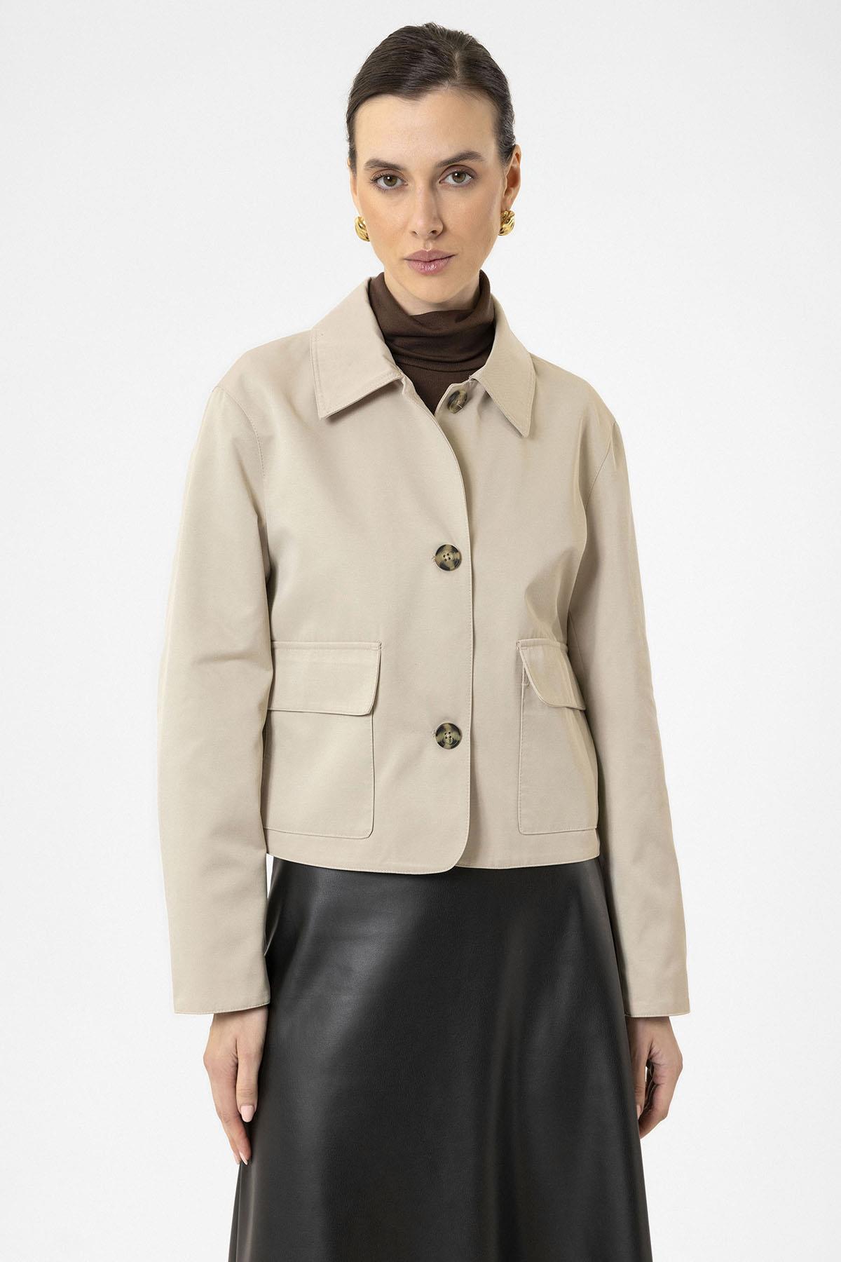 Antioch-Kadın Mevsimlik İnce Kısa Ceket-Ceket-2-Milagron.com