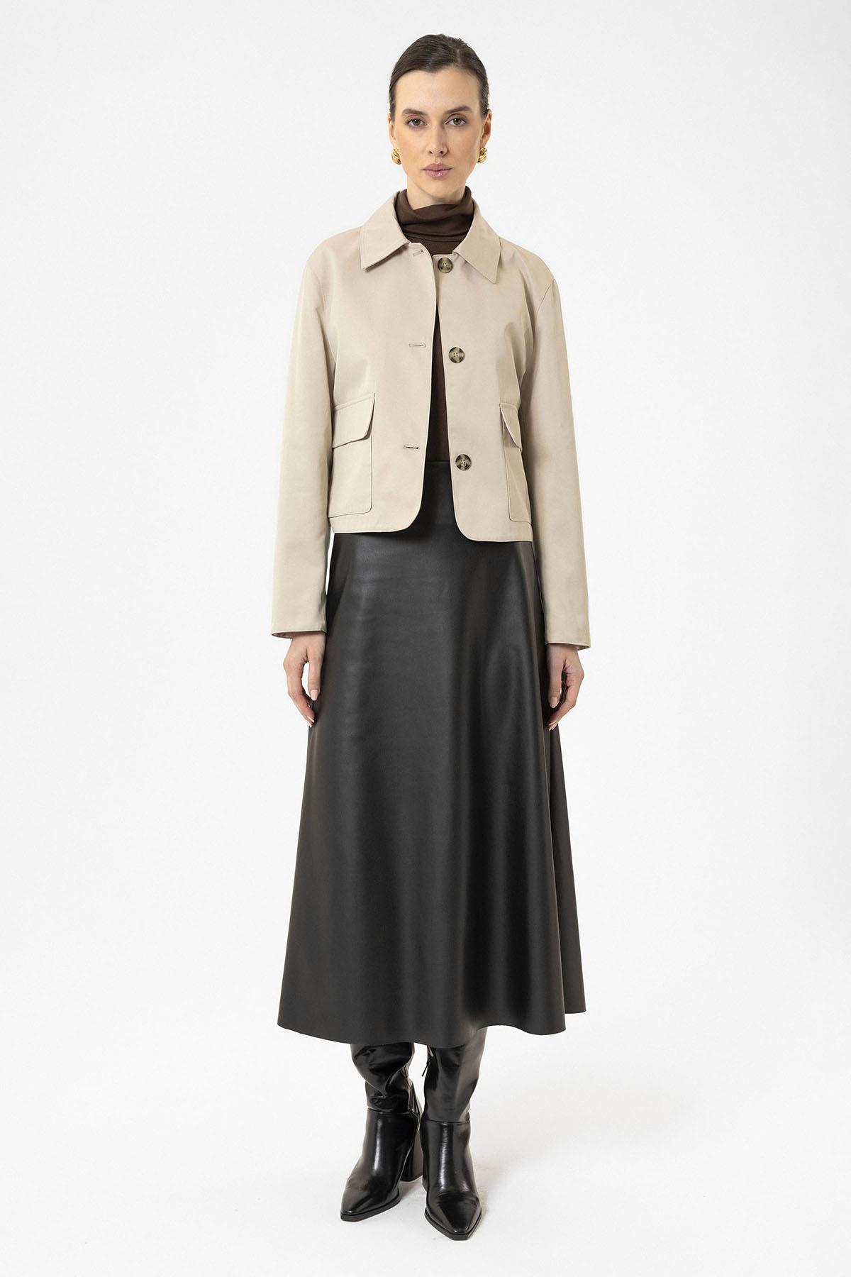 Antioch-Kadın Mevsimlik İnce Kısa Ceket-Ceket-3-Milagron.com