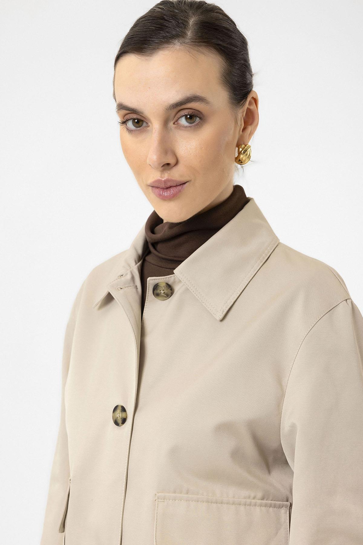 Antioch-Kadın Mevsimlik İnce Kısa Ceket-Ceket-6-Milagron.com