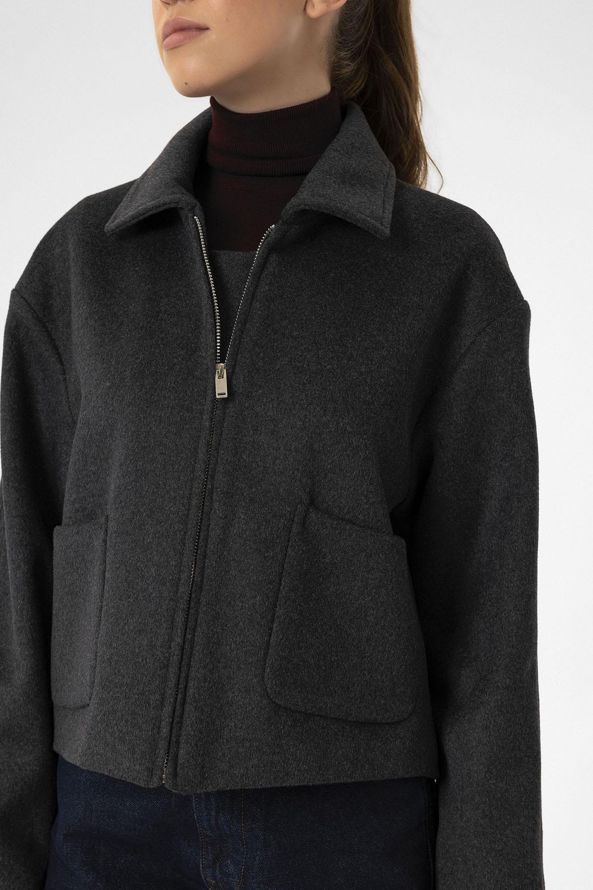 Antioch-Kadın Yün Karışımlı Kısa Ceket-Ceket-6-Milagron.com