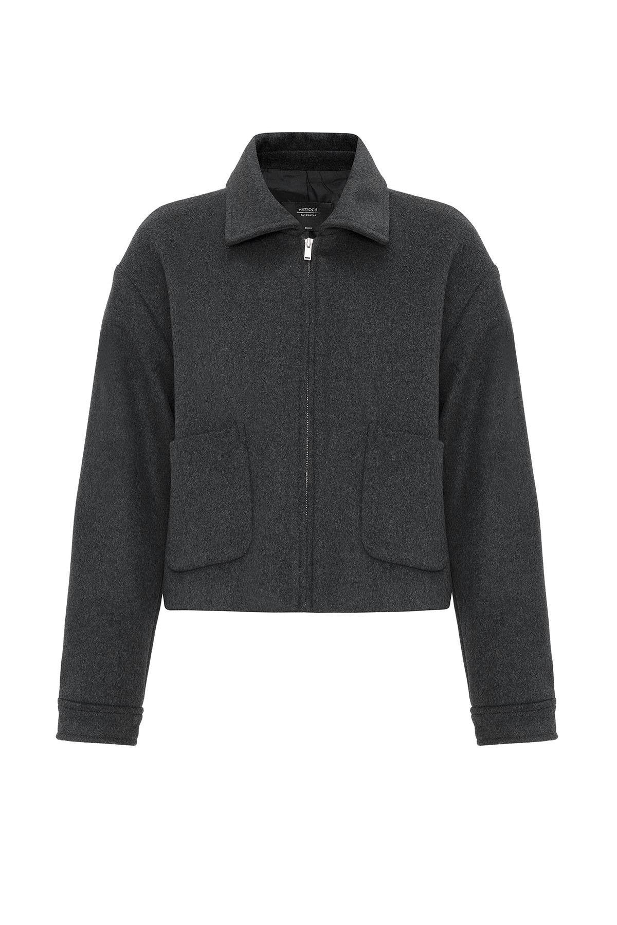 Antioch-Kadın Yün Karışımlı Kısa Ceket-Ceket-8-Milagron.com