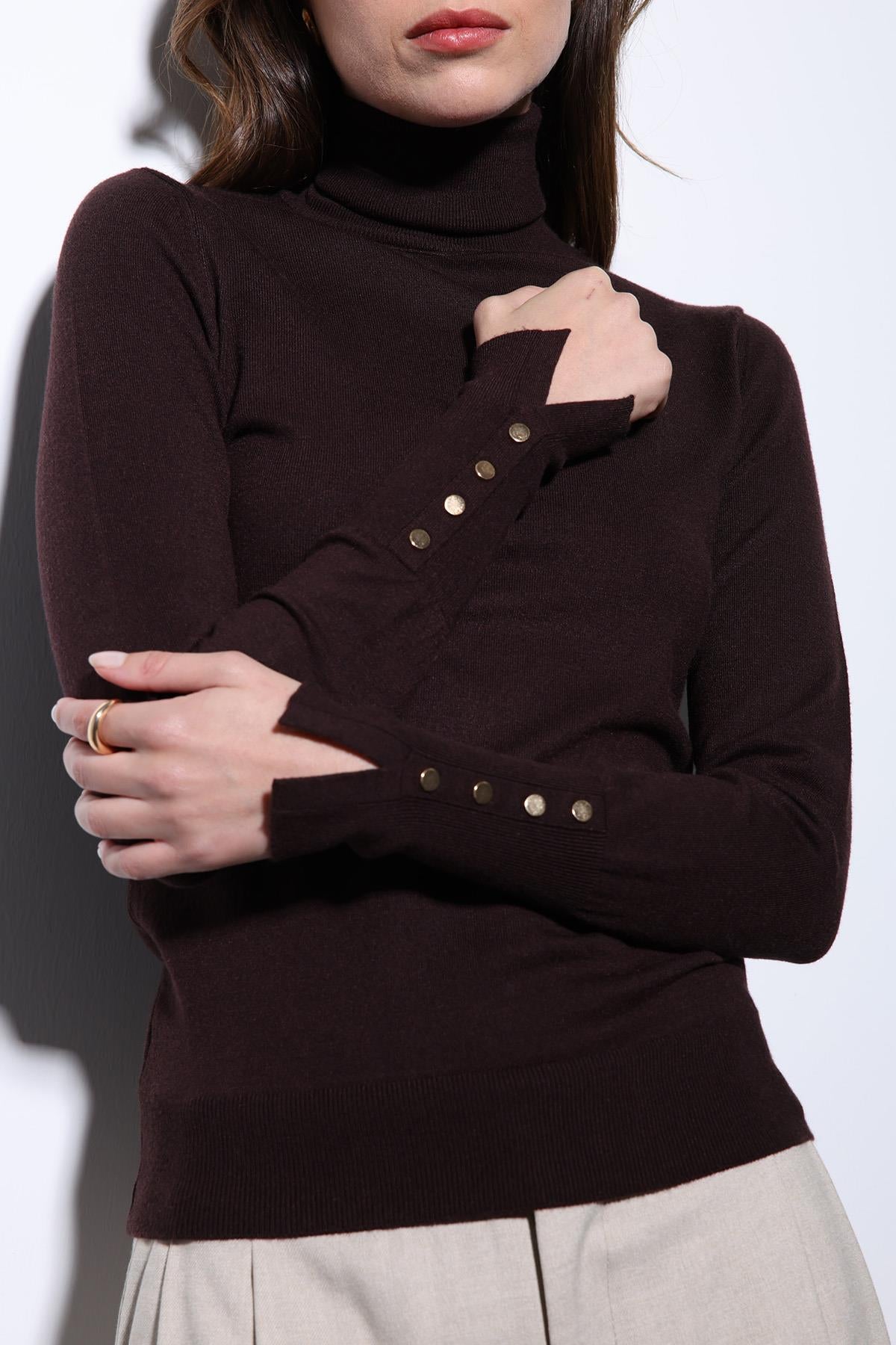 Antioch-Kahve Dik Yaka Triko Kazak-Kazak-4-Milagron.com