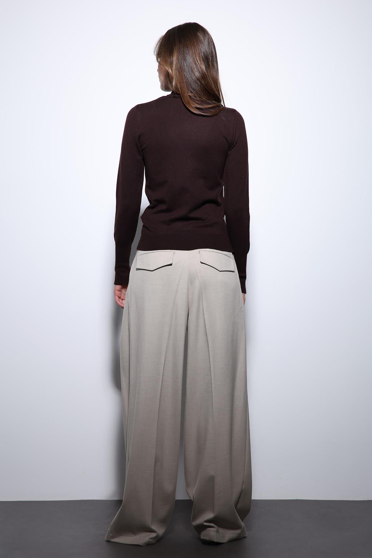 Antioch-Kahve Dik Yaka Triko Kazak-Kazak-5-Milagron.com