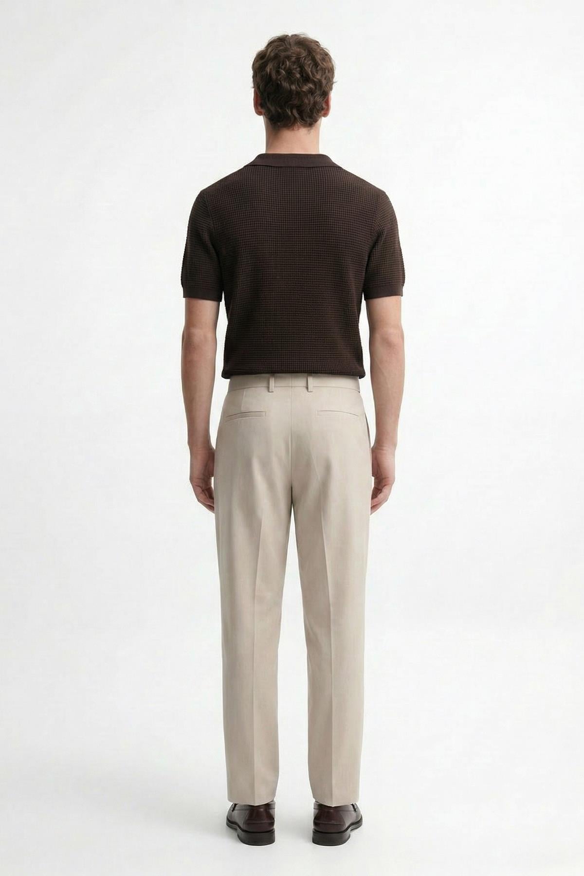 Antioch Kahve Dokulu Polo Yaka Erkek T-Shirt