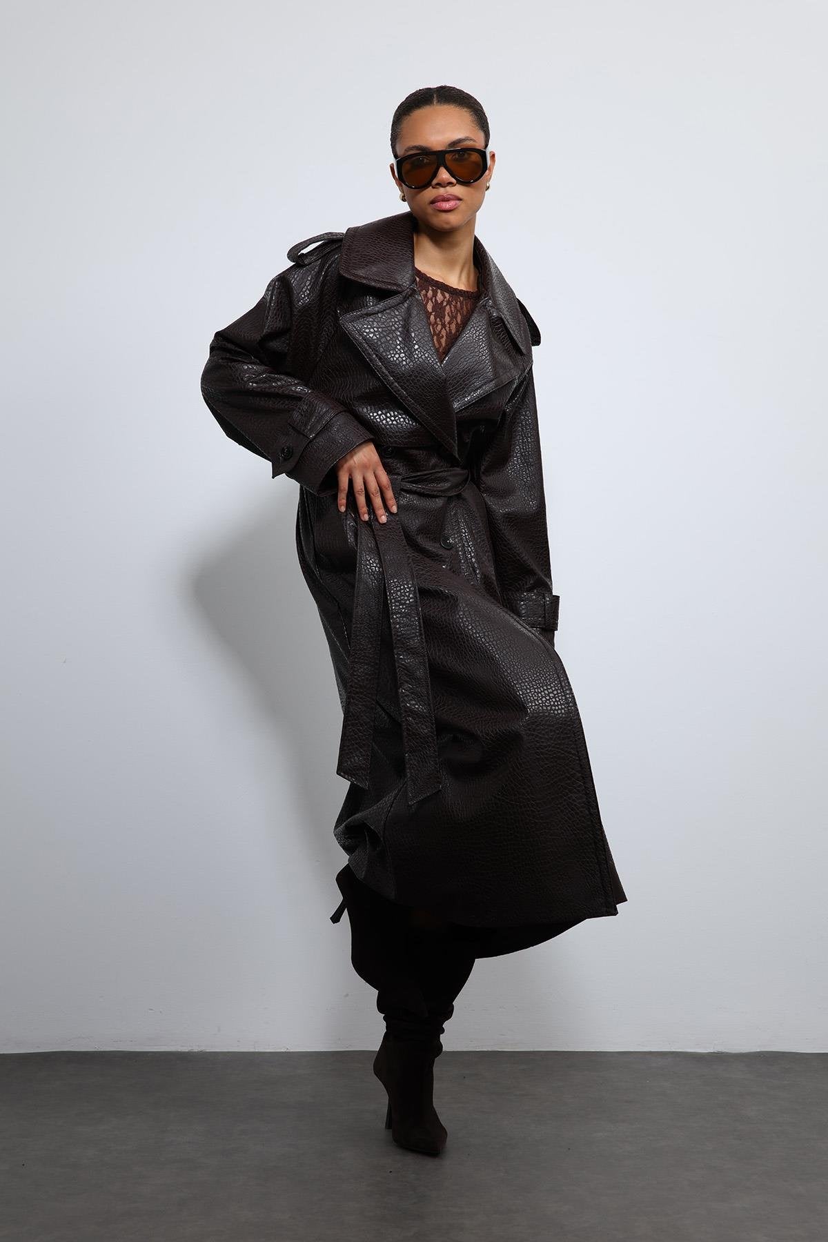 Antioch-Kahve Dokulu Suni Deri Trençkot-Trençkot-2-Milagron.com