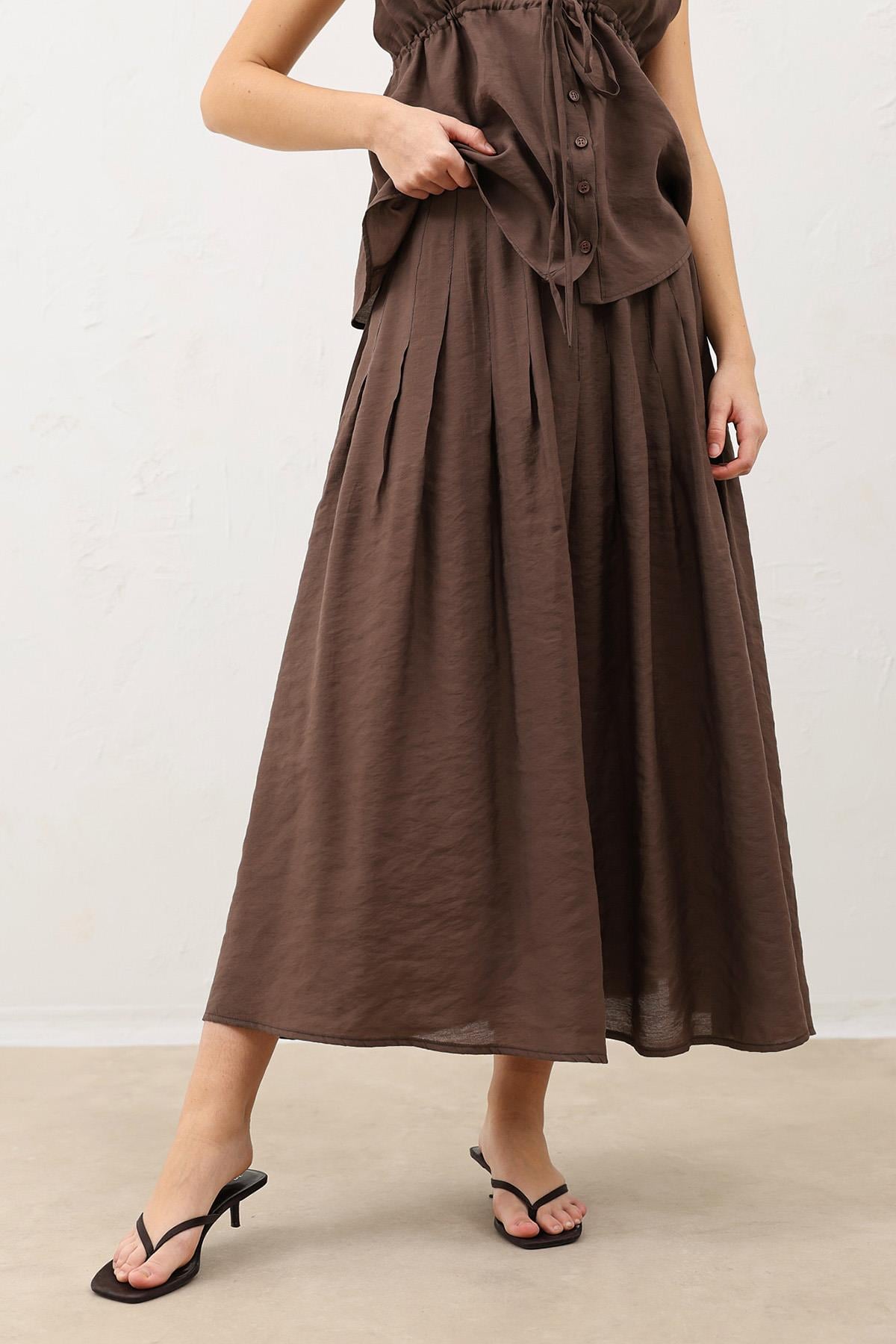 Antioch Kahve Dökümlü Kadın Etek