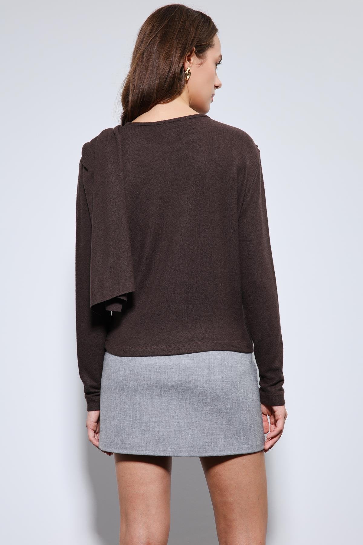 Antioch-Kahve Drapeli şal Detaylı Top-Top-5-Milagron.com