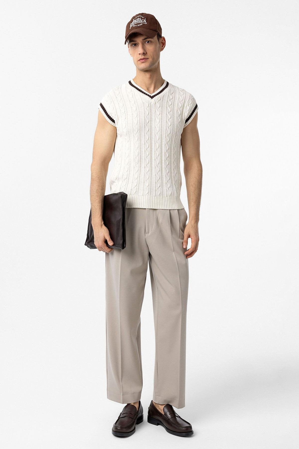 Antioch-Kahve İşlemeli Erkek Şapka-Şapka-4-Milagron.com