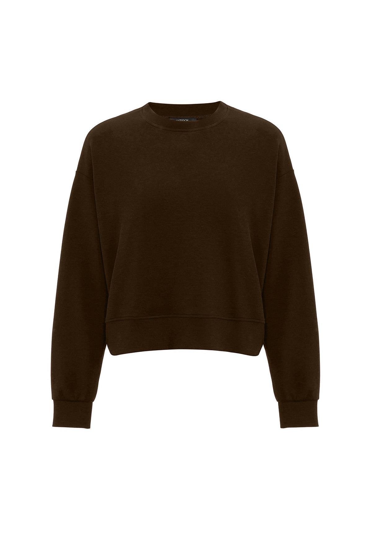 Antioch-Kahve Kadın İspanyol Paça Eşofman Takım-Alt - Üst Takım-8-Milagron.com