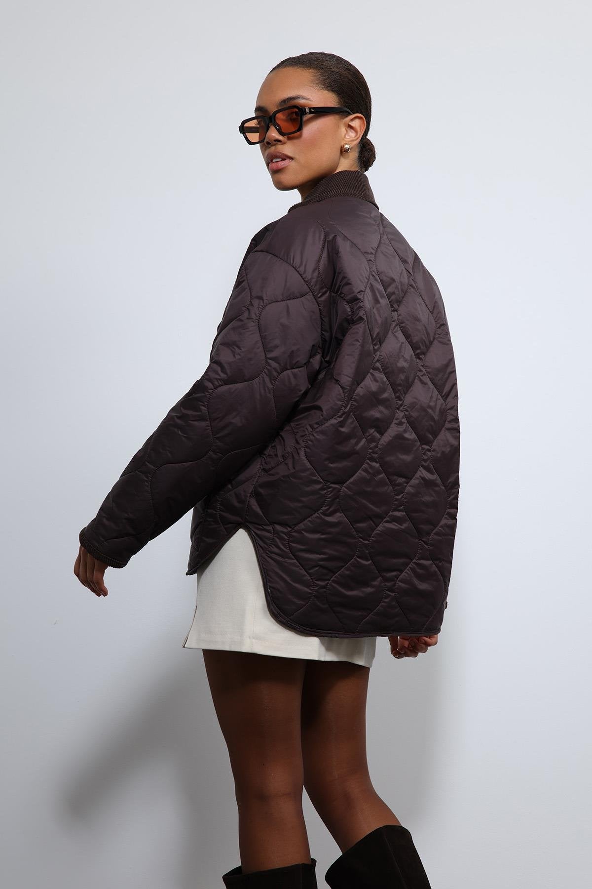 Antioch-Kahve Kontrast Yaka Desenli Mont-Mont-5-Milagron.com