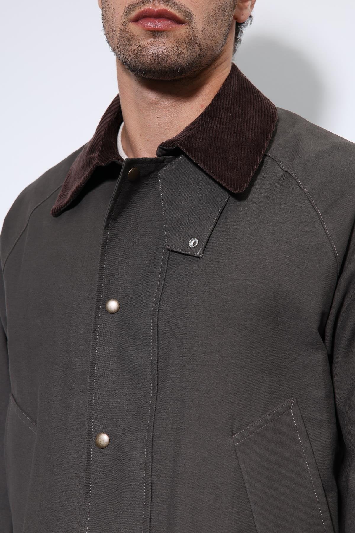 Antioch-Kahve Kontrast Yaka Erkek Ceket-Ceket-5-Milagron.com