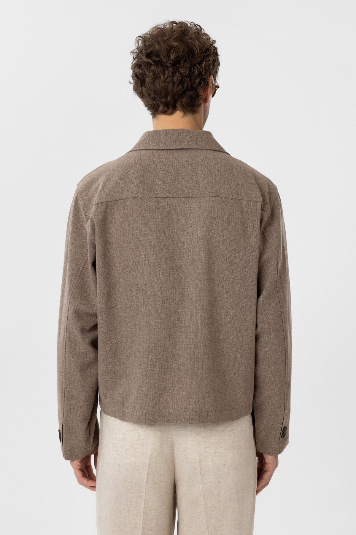 Antioch-Kahve Mevsimlik Relax Fit Erkek Mont-Mont-6-Milagron.com