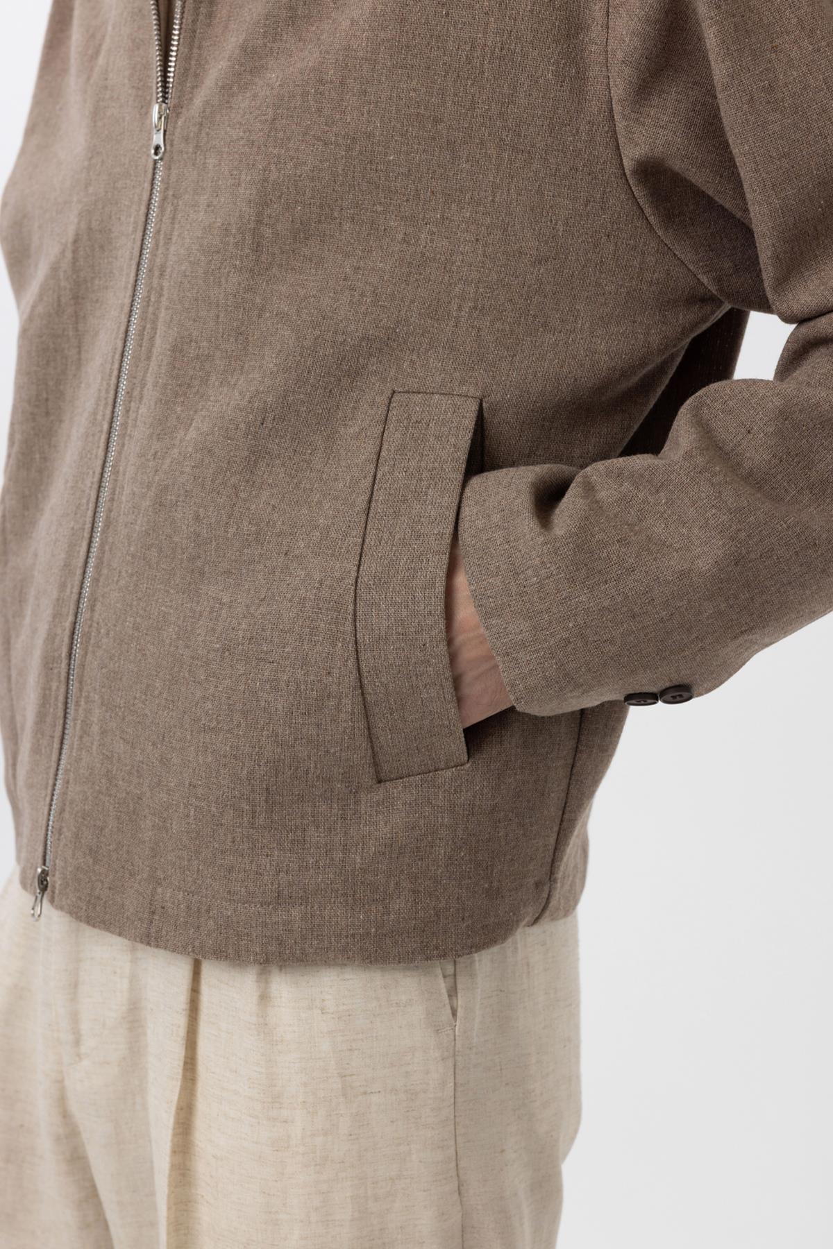 Antioch-Kahve Mevsimlik Relax Fit Erkek Mont-Mont-7-Milagron.com