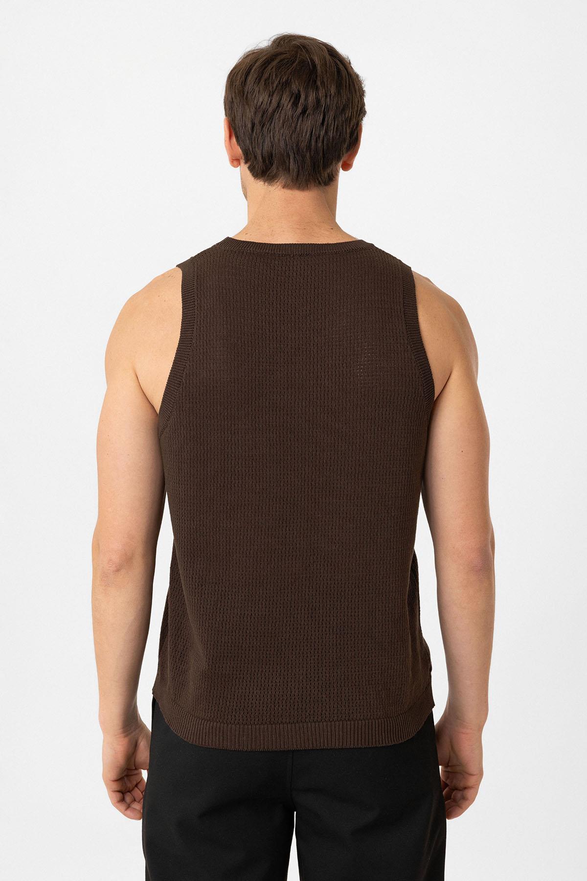 Antioch-Kahve Örme Dokulu Erkek Atlet-Atlet-4-Milagron.com