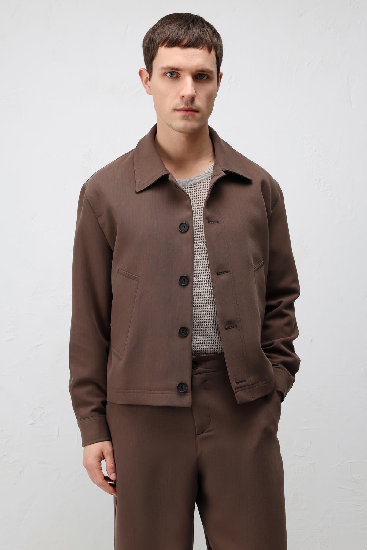 Antioch Kahve Relaxed Fit Baharlık Erkek Mont