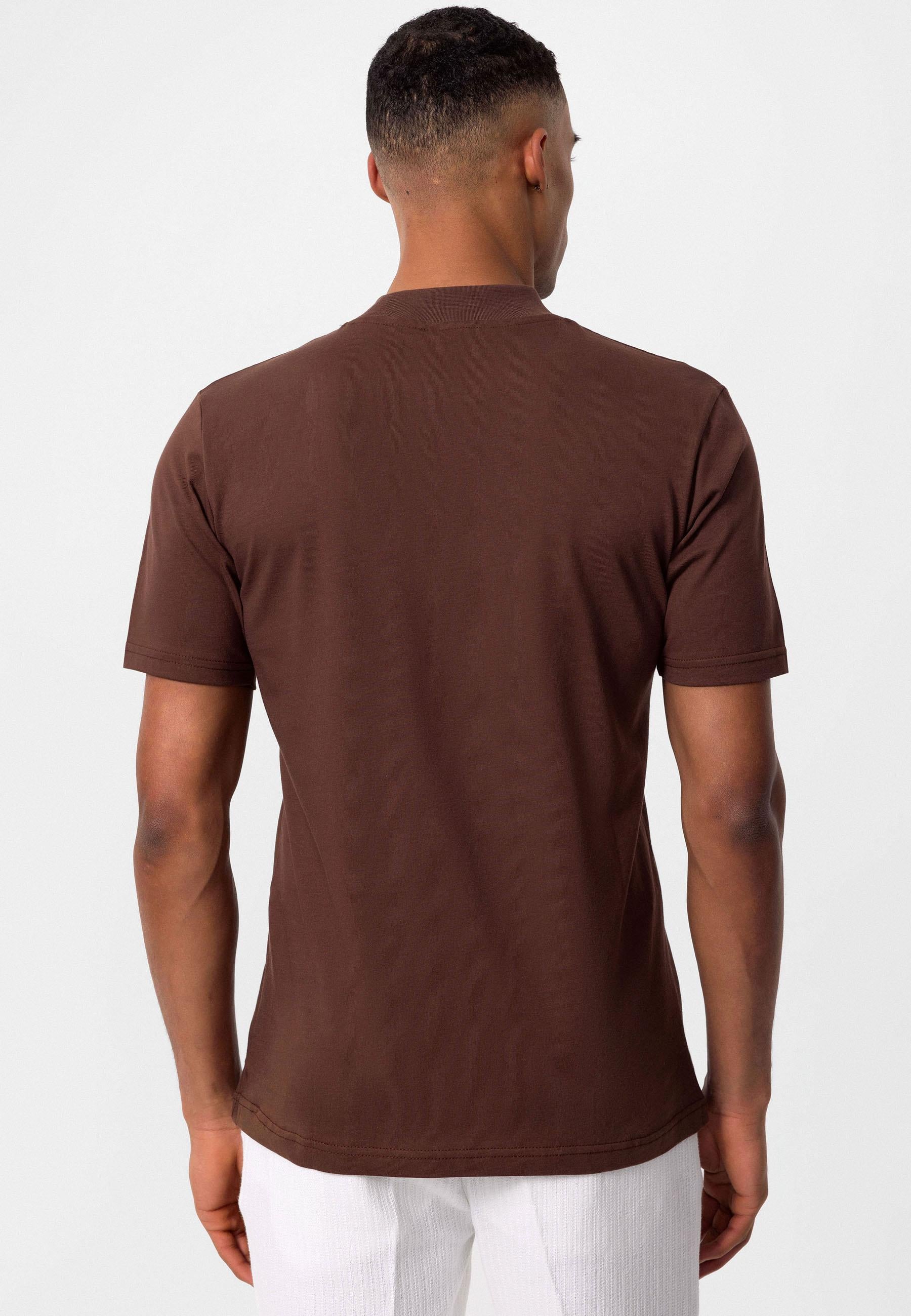 Antioch-Kahve Slim Fit Basic T Shirt-T-Shirts-5-Milagron.com