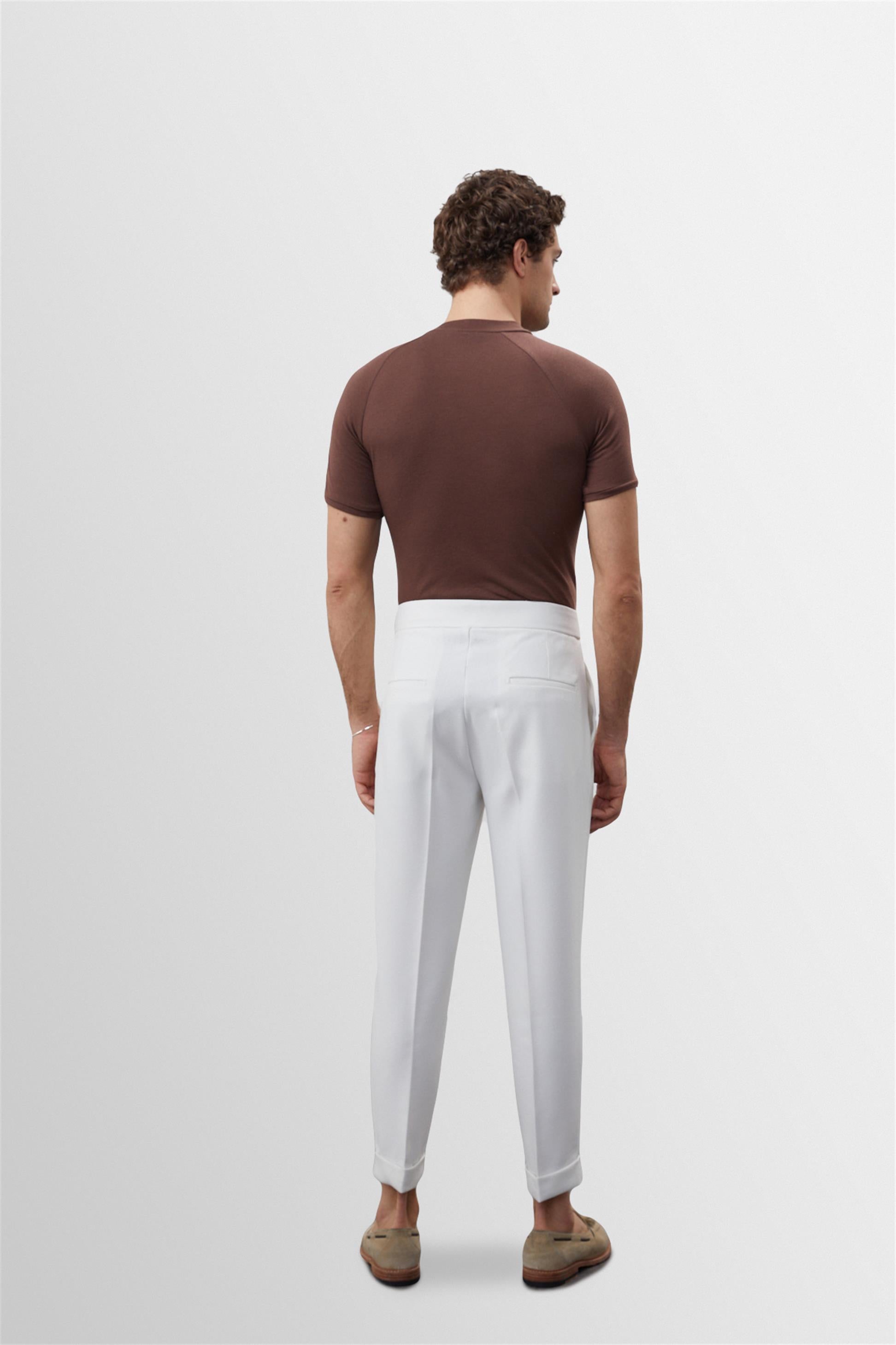 Antioch-Kahve Slim Fit Bisiklet Yaka Erkek T Shirt-T-Shirts-5-Milagron.com