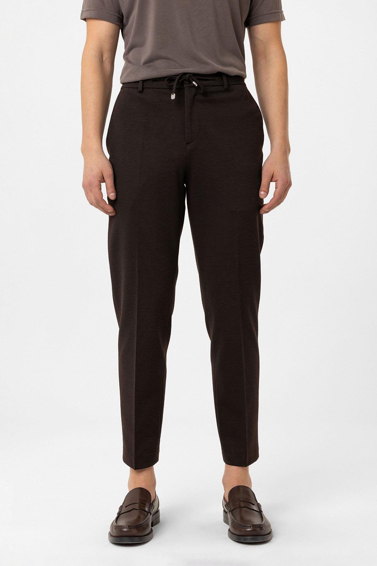 Antioch-Kahve Slim Fit Comfort Erkek Takım-Takım Elbise-6-Milagron.com