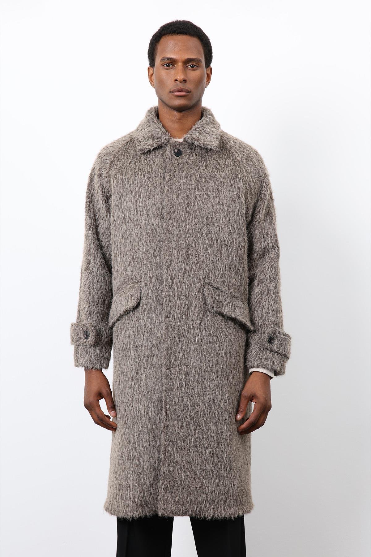 Antioch-Kahve Suni Kürk Erkek Kaban-Kaban-7-Milagron.com