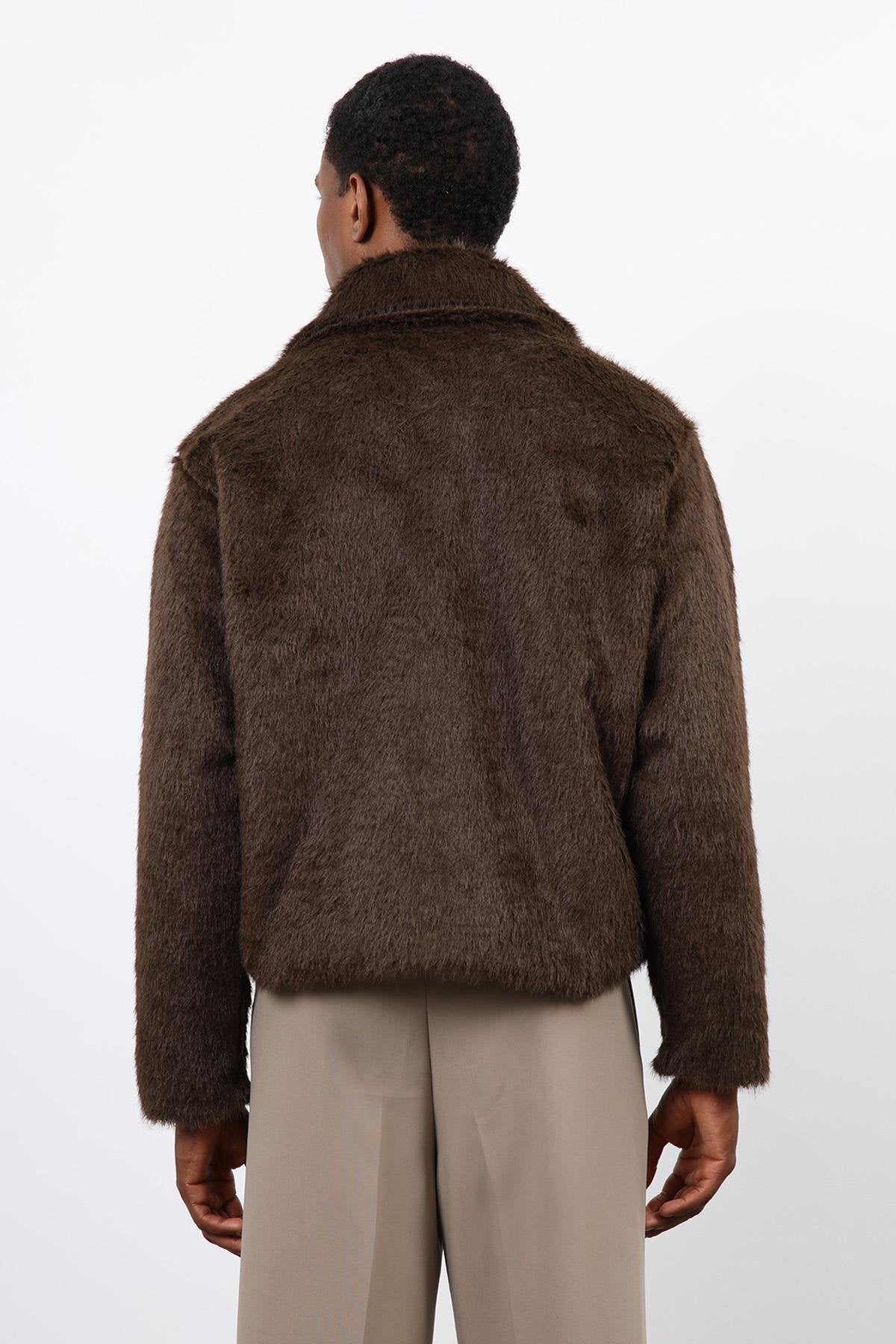 Antioch-Kahve Yumuşak Dokulu Erkek Mont-Mont-7-Milagron.com